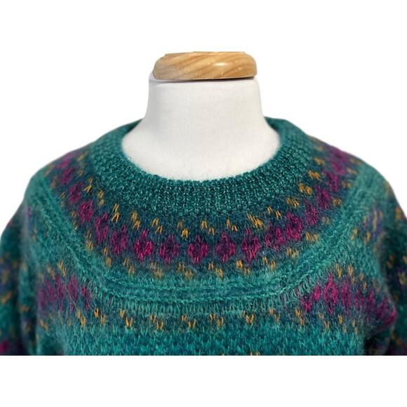 Vintage Studio Michelle Stuart Nordic Mohair Wool Blend Sweater Hong Kong - Picture 3 of 6